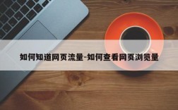 如何知道网页流量-如何查看网页浏览量