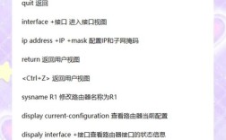 华为路由器网关核心配置命令有哪些？
