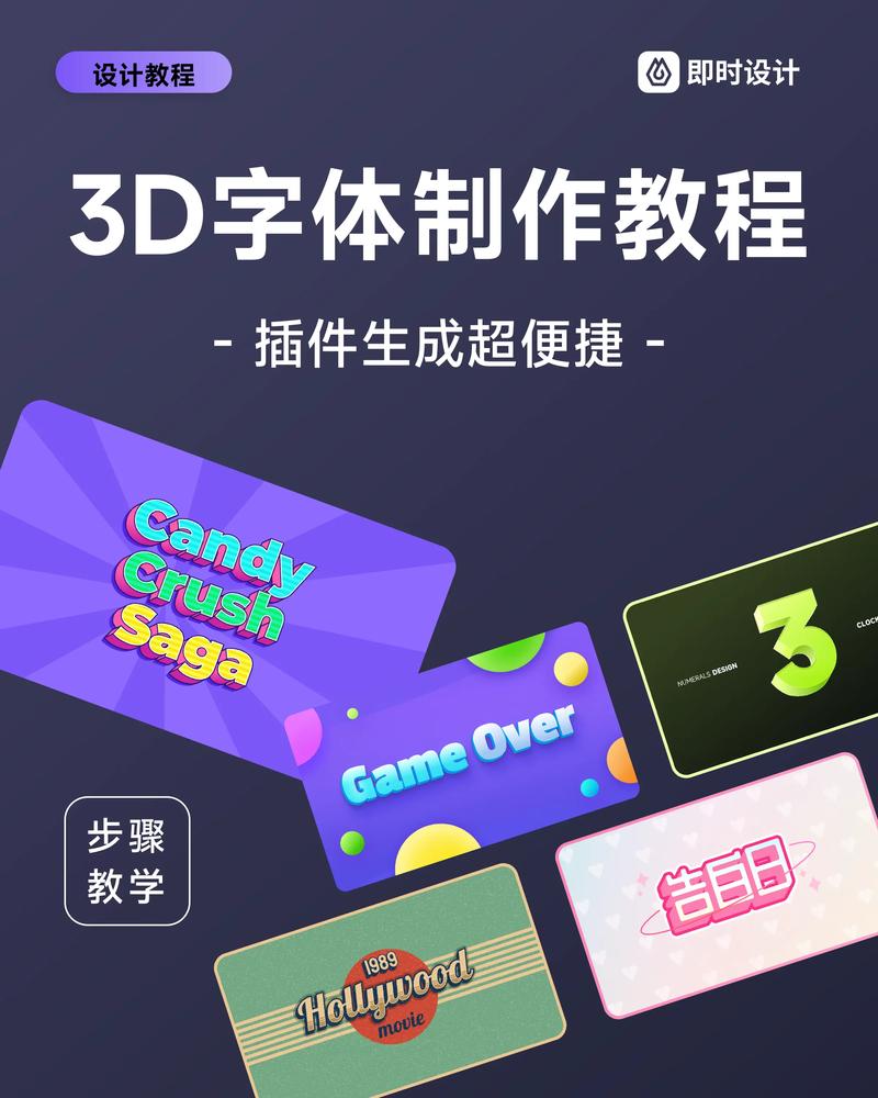 如何做3d字体效果图-图1