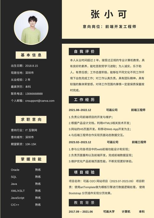前端招聘简历,前端招聘简历,如何突出核心竞争力?-图2 前端招聘简历,前端招聘简历,如何突出核心竞争力?-图2