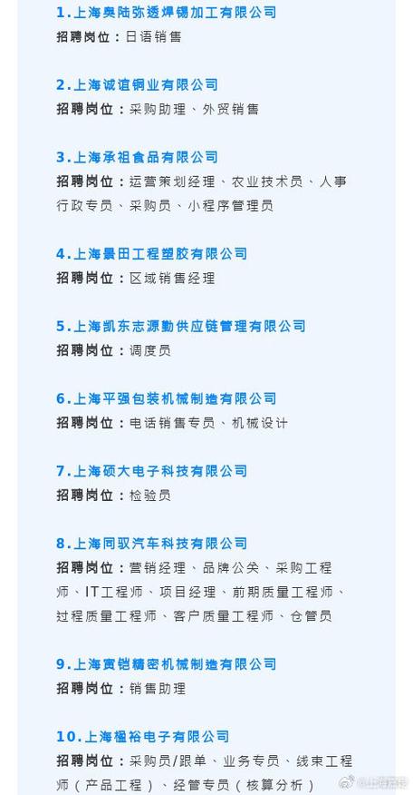 上海有什么公司招聘吗,上海有哪些公司在招人?-图1 上海有什么公司招聘吗,上海有哪些公司在招人?-图1