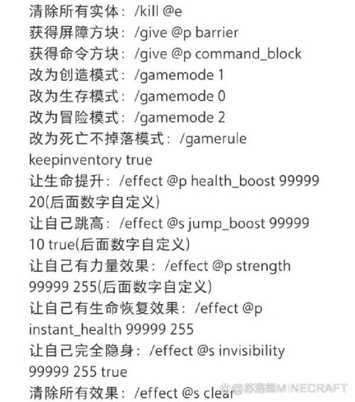 我的世界命令有哪些?-图1 我的世界命令有哪些?-图1