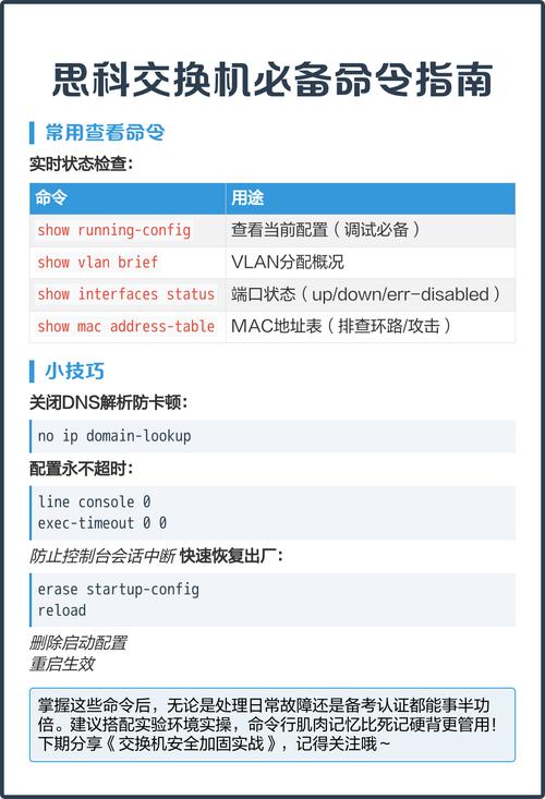 交换机常用检查命令有哪些？-图1