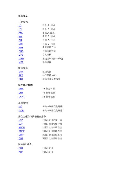 PLC常用命令有哪些核心指令？-图2
