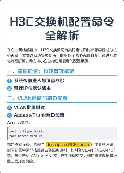H3C交换机基本命令有哪些核心操作？-图1