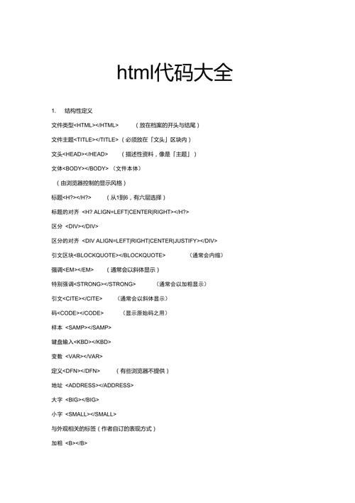 HTML基本命令代码有哪些？-图1