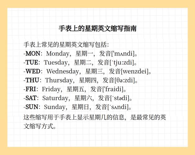 星期的英文缩写如何巧记？-图1