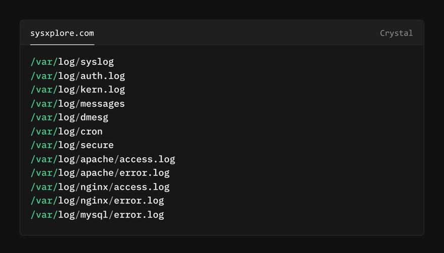 Linux查看后台日志常用命令有哪些?-图2 Linux查看后台日志常用命令有哪些?-图2
