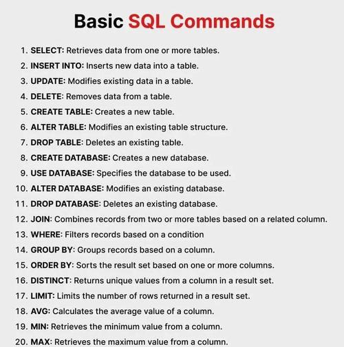 SQL命令有哪些核心功能与使用技巧?-图2 SQL命令有哪些核心功能与使用技巧?-图2