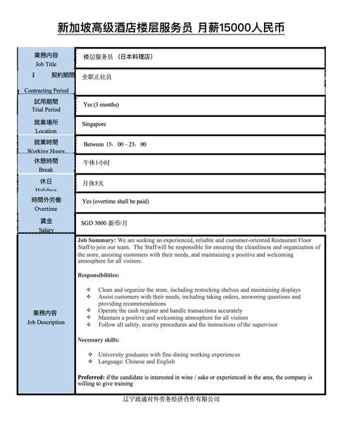 新加坡杂志招聘,什么岗位?要求多少?-图3 新加坡杂志招聘,什么岗位?要求多少?-图3