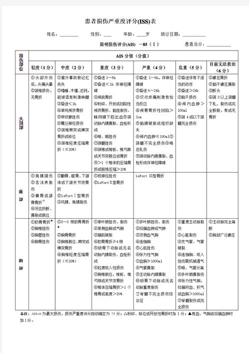 Iss评分如何快速记忆?-图1 Iss评分如何快速记忆?-图1