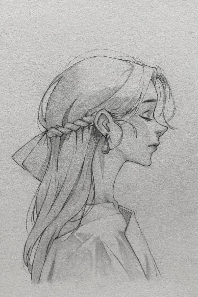 数字画侧脸,如何精准把握比例与线条?-图1 数字画侧脸,如何精准把握比例与线条?-图1