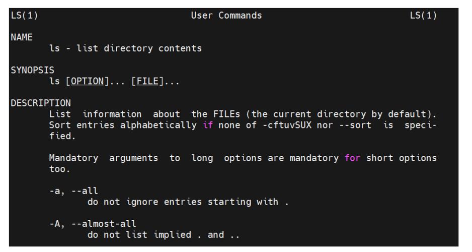 Linux中man命令怎么用?-图1 Linux中man命令怎么用?-图1